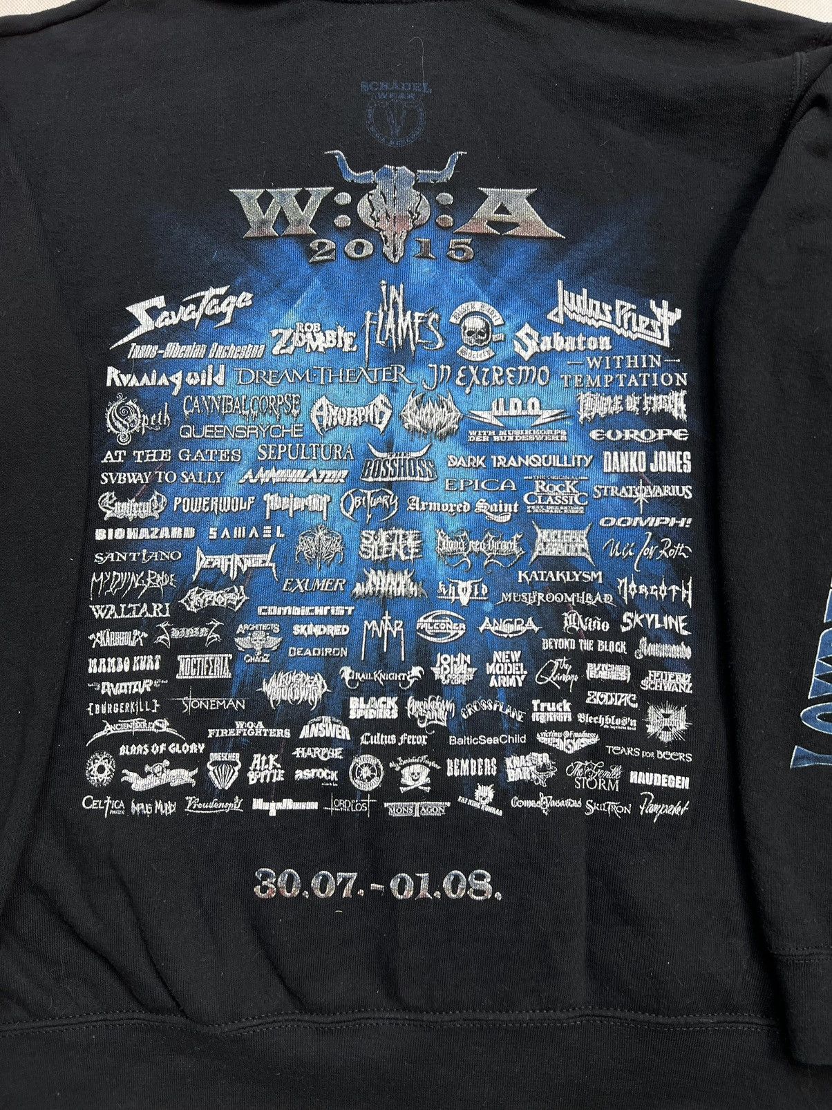 Band Tees × Vintage Hoodie Wacken 2015 Metal Festival Zipped Black Size US L / EU 52-54 / 3 - 6 Thumbnail