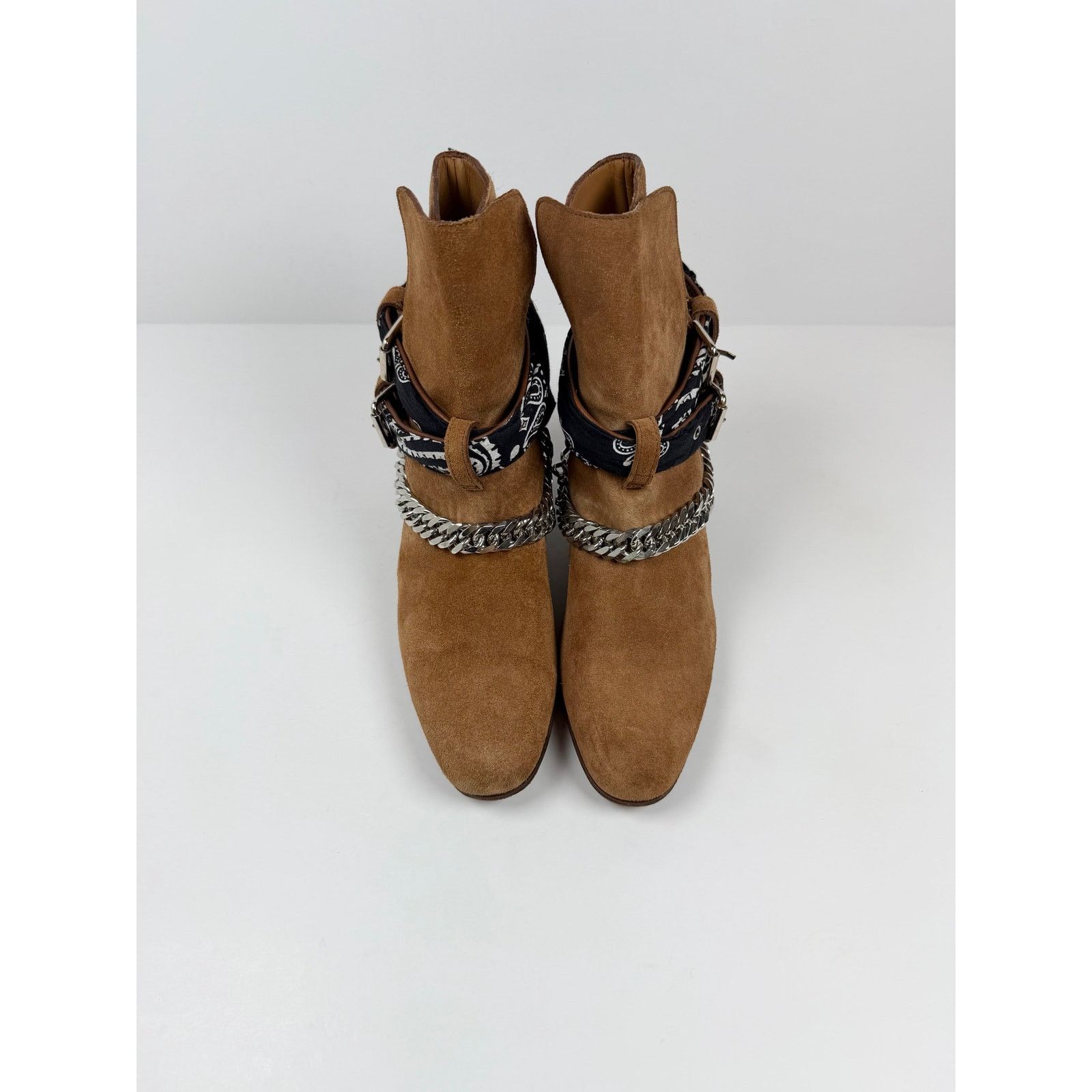 Amiri Size 37/7 - Amiri Bandana Chain Link Buckle Beige Boots Size US 7 / IT 37 - 2 Thumbnail