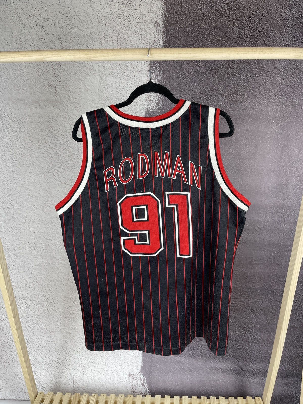 Champion Champion vintage 90s #91 Dennis Rodman NBA jersey Size US L / EU 52-54 / 3 - 2 Thumbnail