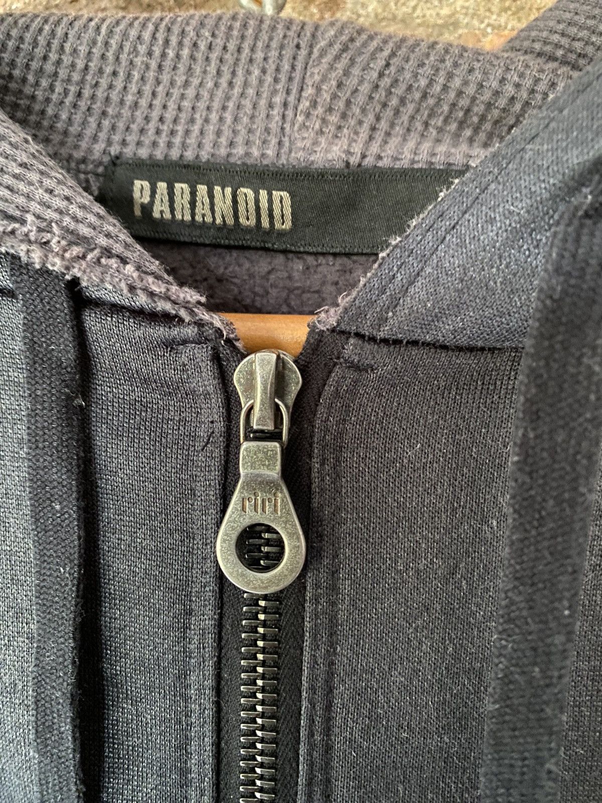 Hysteric Glamour × Japanese Brand × Takahiromiyashita The Soloist. 1990s Paranoid RIRI zipper fringe thermal hoodie Size US XS / EU 42 / 0 - 12 Thumbnail