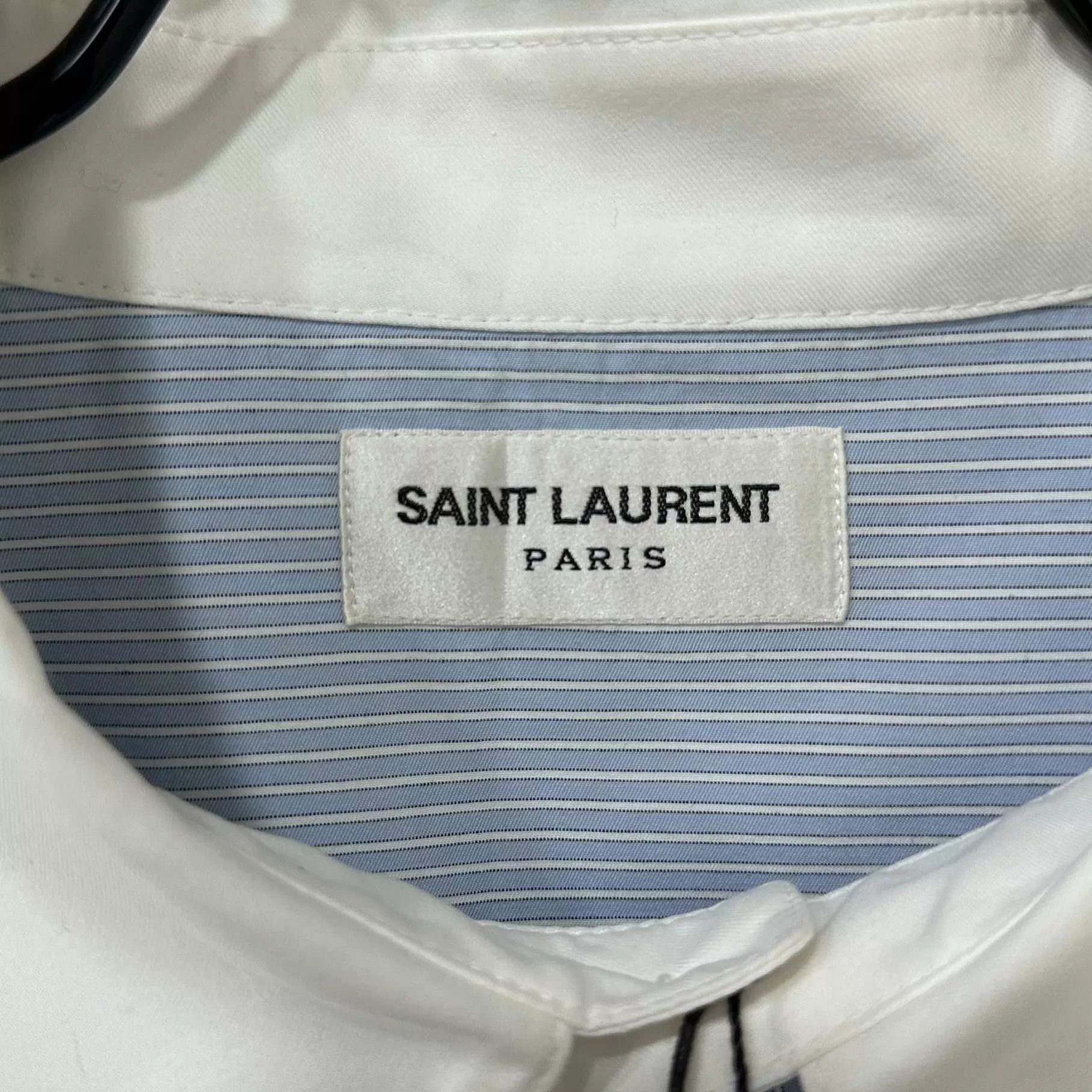 Saint Laurent Paris SLP blue stripe paneled shirt 40 new with tags Size S / US 4 / IT 40 - 6 Thumbnail