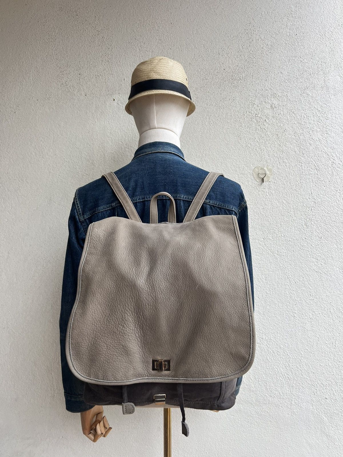Leather Ear Papillonner Japan Patina Leather Hybrid Backpack Size ONE SIZE - 2 Thumbnail