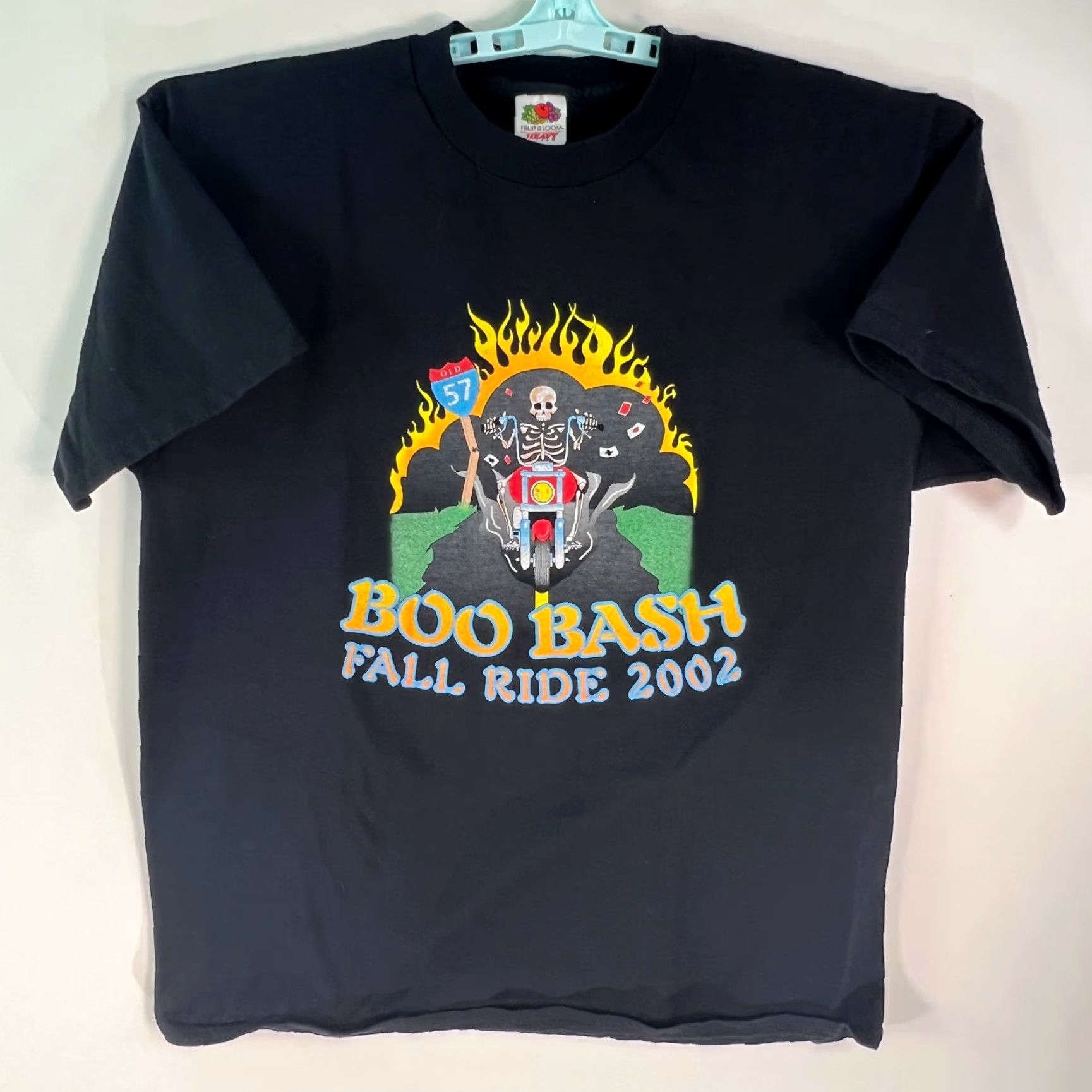 Fruit Of The Loom VINTAGE Fruit of the Loom Boo Bash 2002 Graphic T-Shirt XL Black Halloween Mens Size US XL / EU 56 / 4 - 2 Thumbnail