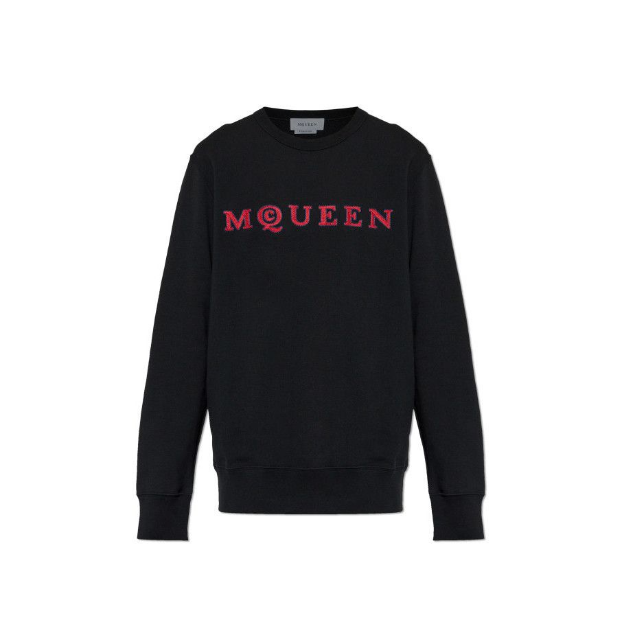 Alexander McQueen ALEXANDER MCQUEEN Black Cotton Sweatshirt New & Authentic (M Size US XL / EU 56 / 4 - 1 Preview