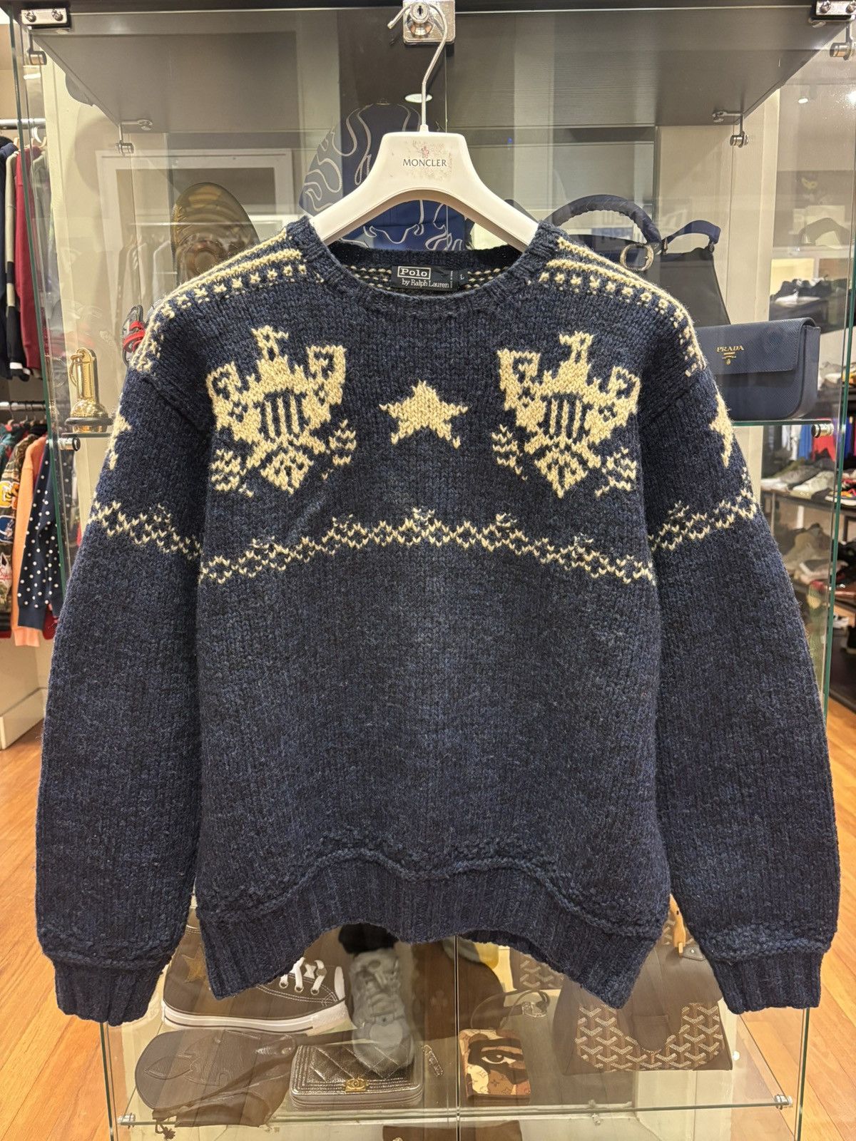 Polo Ralph Lauren Polo Ralph Lauren Vintage Hand Knit Sweater Size US L / EU 52-54 / 3 - 1 Thumbnail