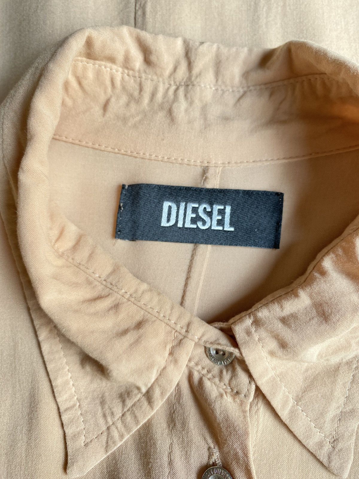 Diesel DIESEL Beige Oversized Button-Up Shirt Size M / US 6-8 / IT 42-44 - 5 Thumbnail
