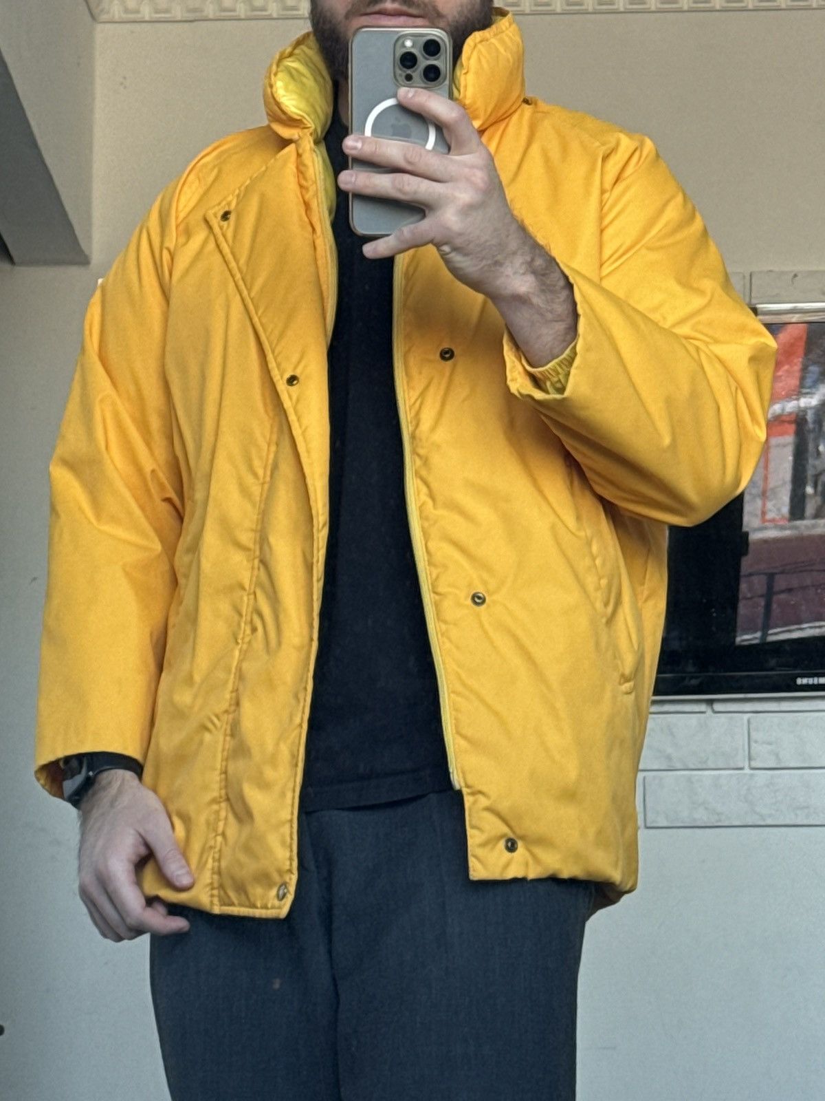 Moncler !Extremely rare vintage Moncler Grenoble yellow puffer jacke Size US S / EU 44-46 / 1 - 5 Thumbnail