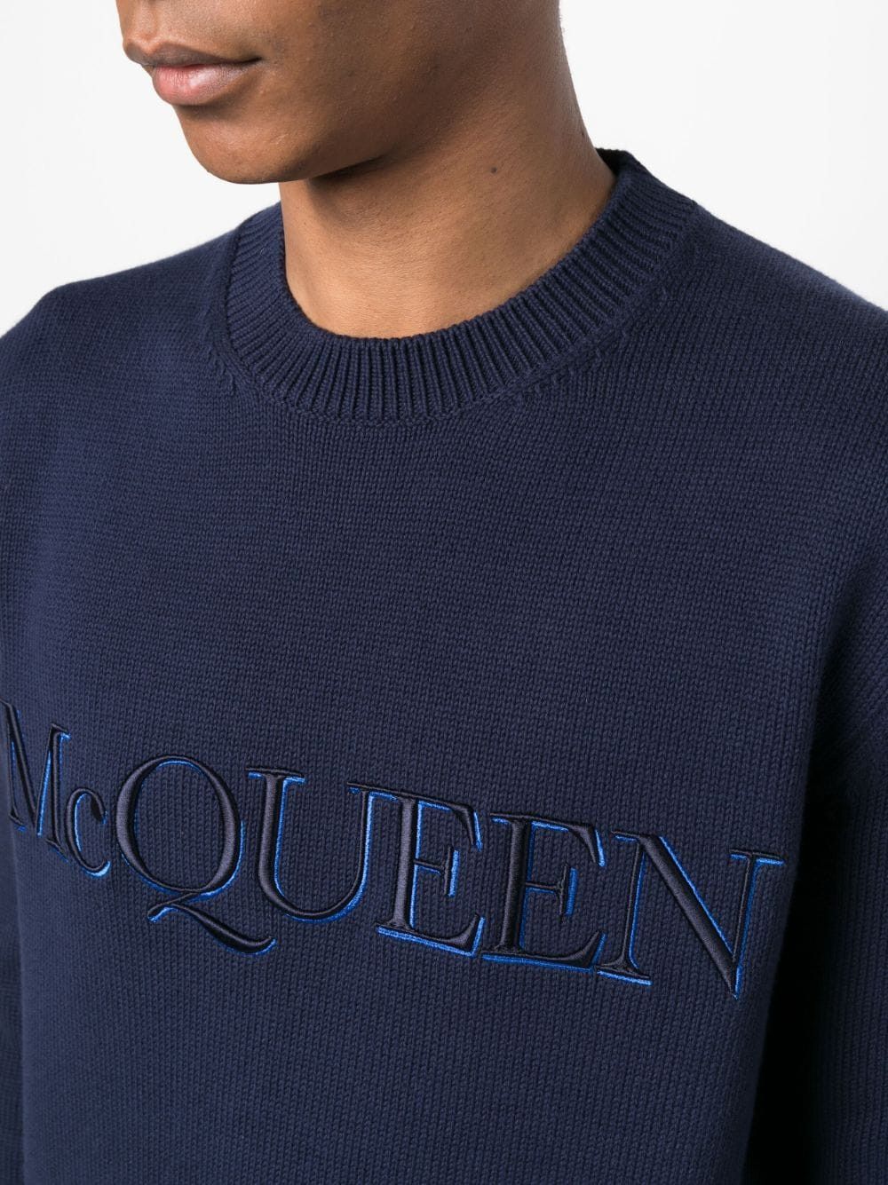 Alexander McQueen o1y1024 Sweater in Midnight Blue Size US L / EU 52-54 / 3 - 5 Thumbnail