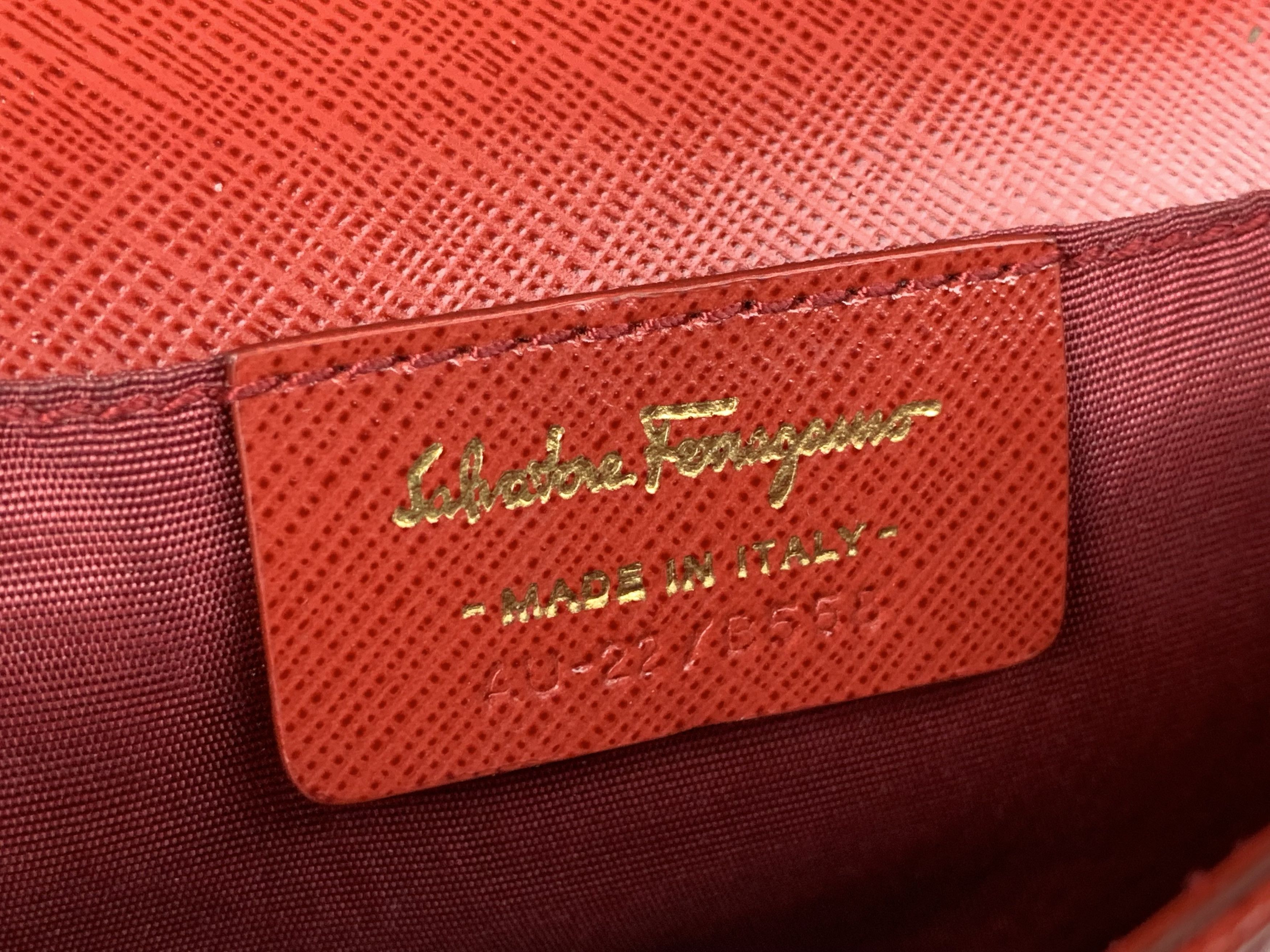 Salvatore Ferragamo Salvatore Ferragamo - red leather clutch Size ONE SIZE - 6 Thumbnail