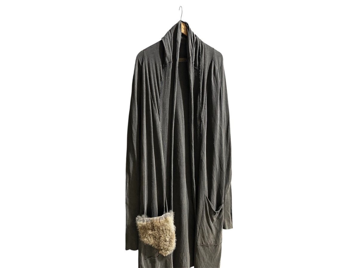 GOA 🔥Y2K Archived Goa Fur Pocket Long Cardigan Shawl Collar Size US XL / EU 56 / 4 - 2 Thumbnail