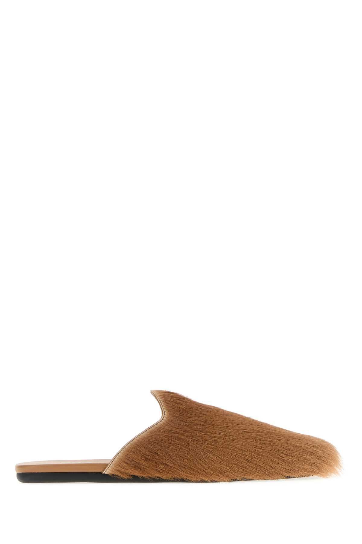 Prada Camel Calf Hair Slippers Size US 8 / IT 38 - 1 Thumbnail