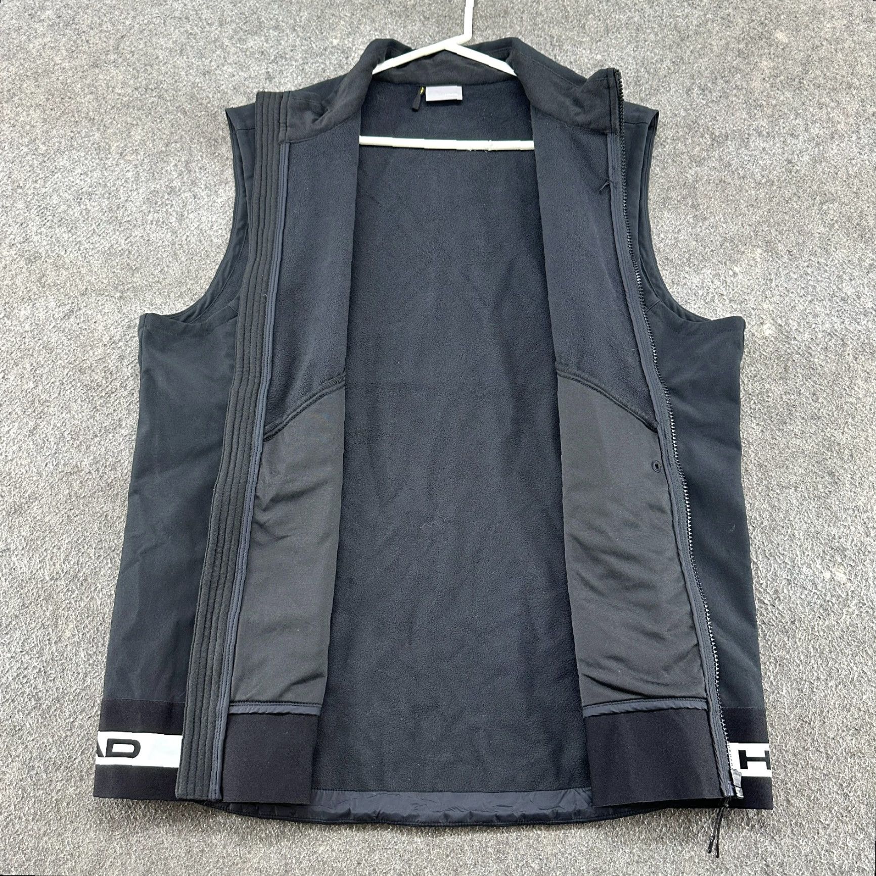 Vintage HEAD Windbreaker Vest Mens 2XL Black Polyester Full Zip Cycling Windbreaker Jacket Short Solid Logo Zipper Vintage No Size US XXL / EU 58 / 5 - 2 Thumbnail