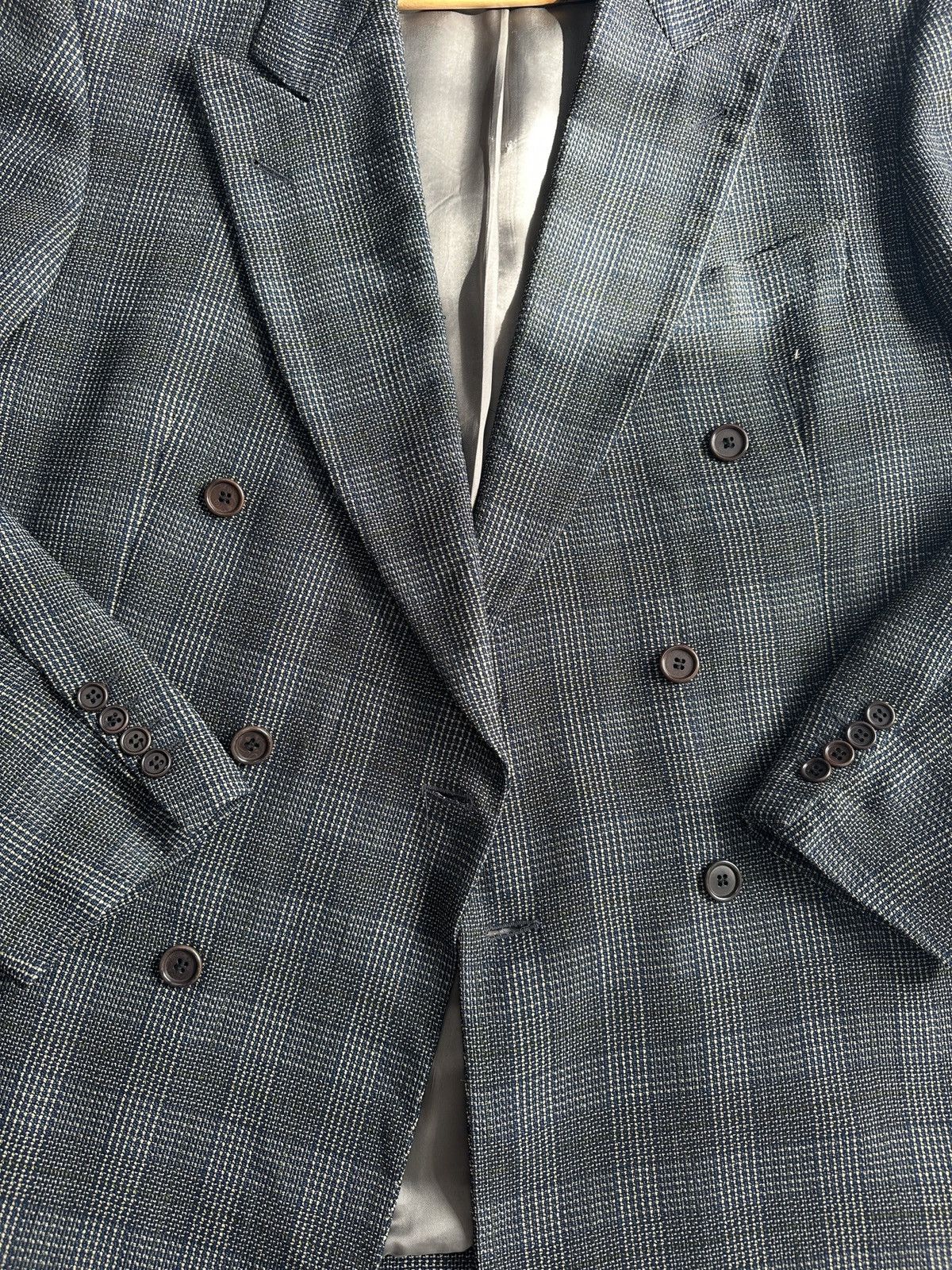 Hugo Boss HUGO BOSS Vintage Ared Double-Breasted Wool Blazer Jacket Size 42R - 11 Thumbnail