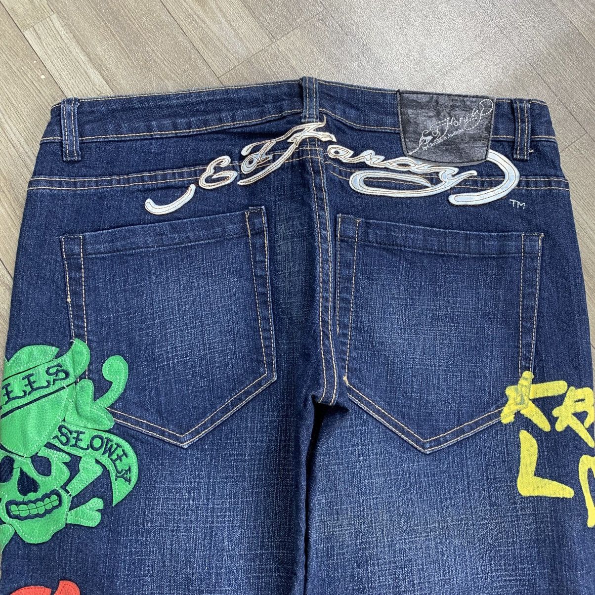 Ed Hardy 2000’s Ed Hardy Christian Audiger Denim Pants Size US 32 / EU 48 - 13 Thumbnail