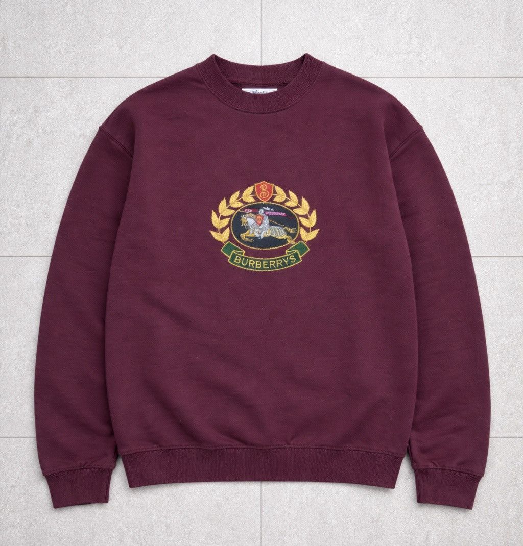 Vintage 90s Burberrys Embroidery Prorsum Logo Crewneck