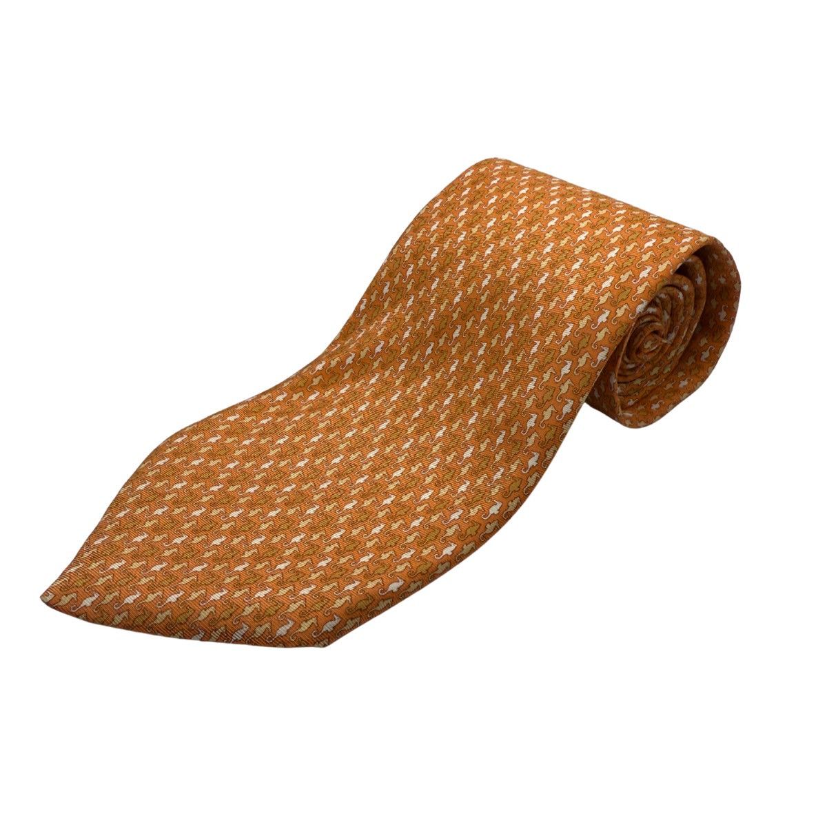 Alfred Dunhill Dunhill London Silk Tie, Orange, Made in Italy, Like New Size ONE SIZE - 1 Thumbnail