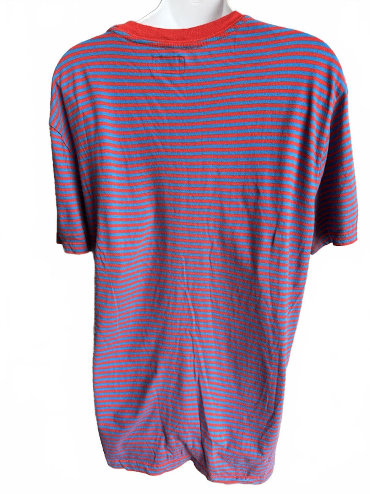 Other Obey Striped Tee Red Blue Logo L Size US L / EU 52-54 / 3 - 2 Thumbnail