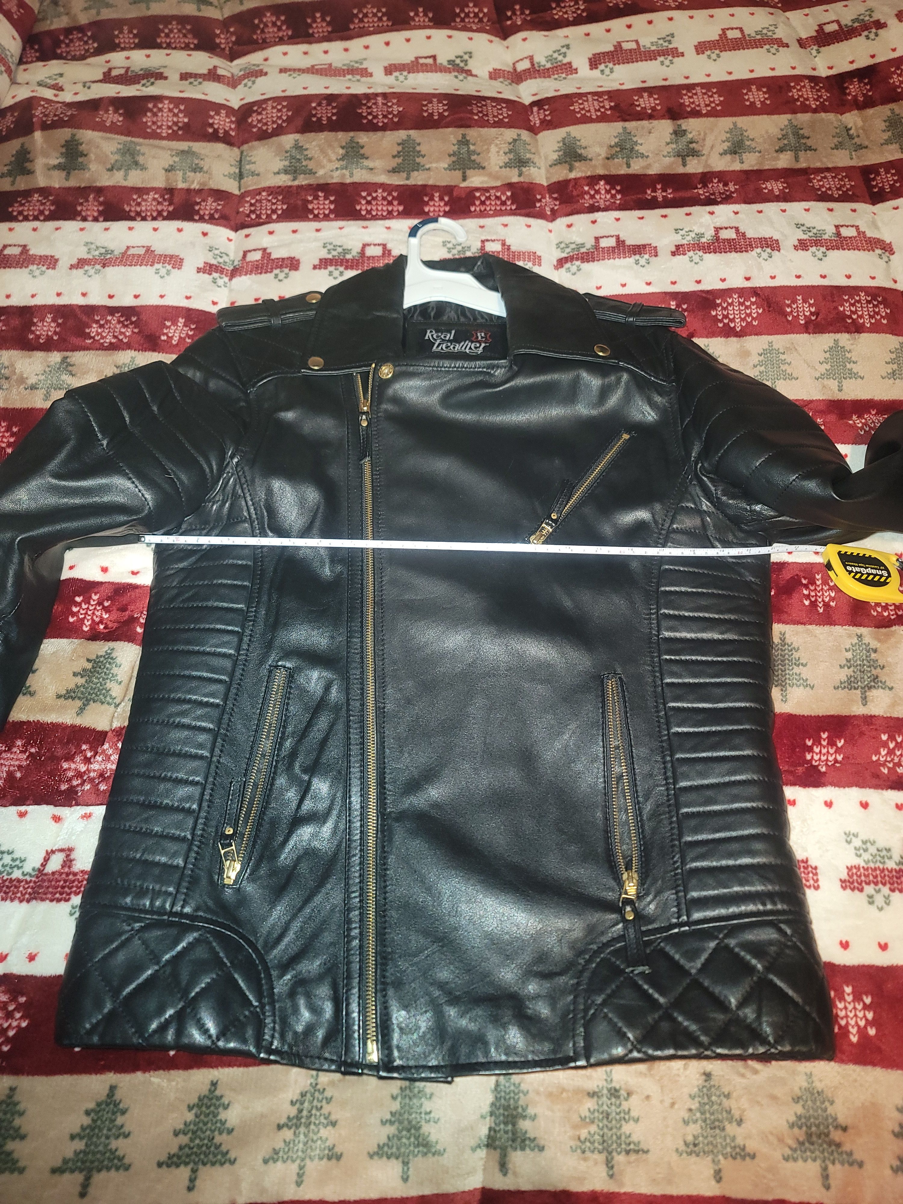 Leather lambskin(leather) biker jacket. Size US M / EU 48-50 / 2 - 3 Thumbnail