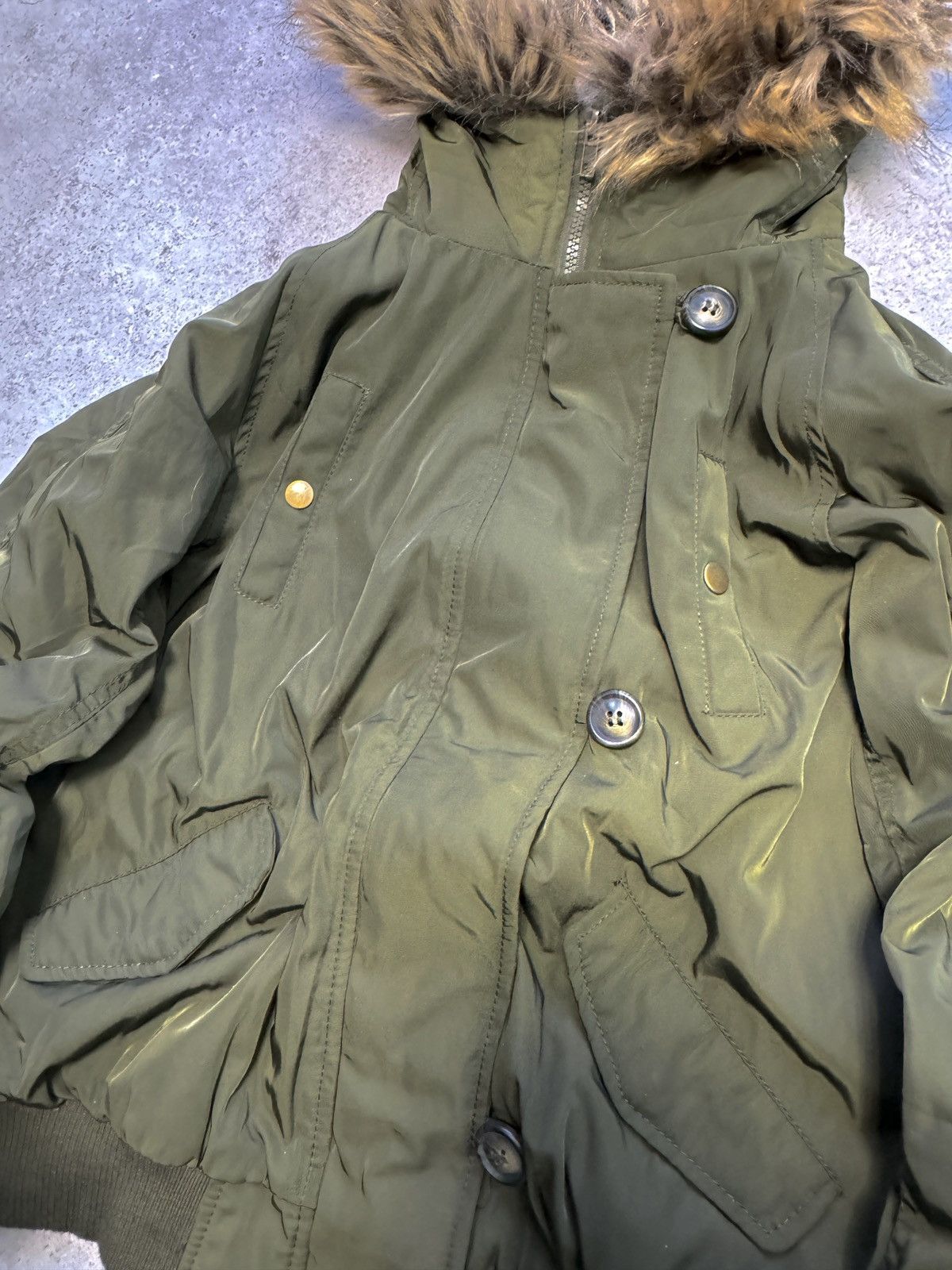 If Six Was Nine × Japanese Brand × Le Grande Bleu (L.G.B.) Vintage Japanese Fur Zip Hood Nylon Jacket Bomber Size US S / EU 44-46 / 1 - 4 Thumbnail