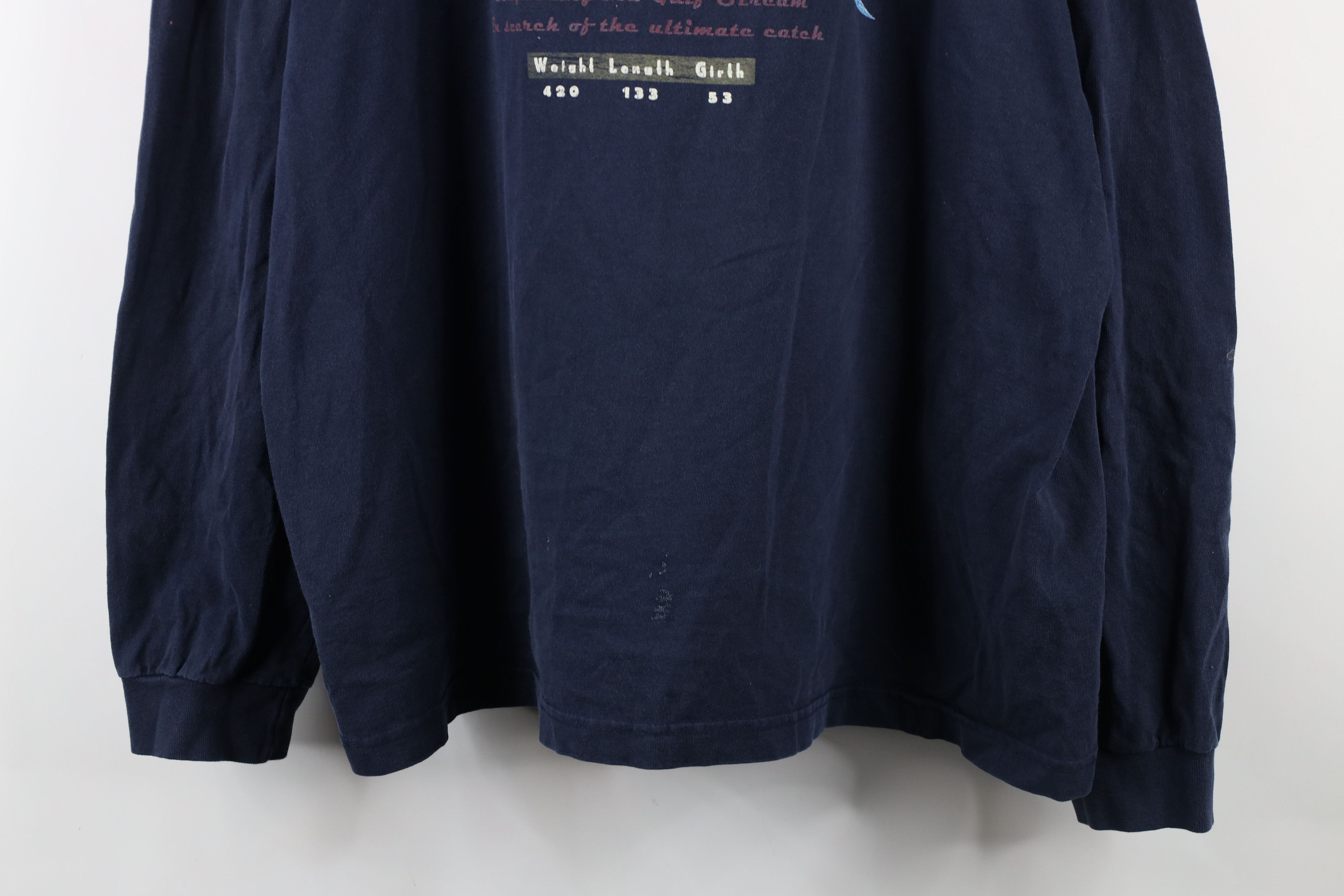 Nautica × Vintage Vintage 90s Nautica Deep Sea Fishing Long Sleeve T-Shirt USA Size US XL / EU 56 / 4 - 3 Thumbnail