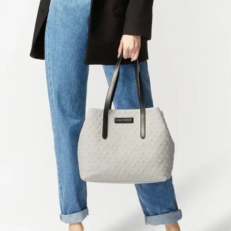 Jimmy Choo Jimmy Choo White Star Studded Embossed Leather Tote Bag Size ONE SIZE - 9 Thumbnail