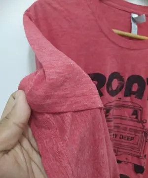 Vintage Next Level "Road Trippin" Graphic T-Shirt Red Heather Size US L / EU 52-54 / 3 - 4 Thumbnail