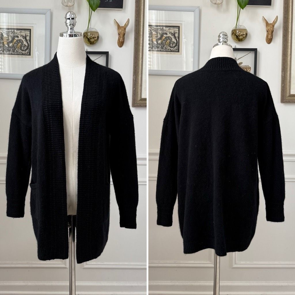 Other The Cashmere Project Black Open Front 100% Cashmere Cardigan Size S / US 4 / IT 40 - 1 Thumbnail