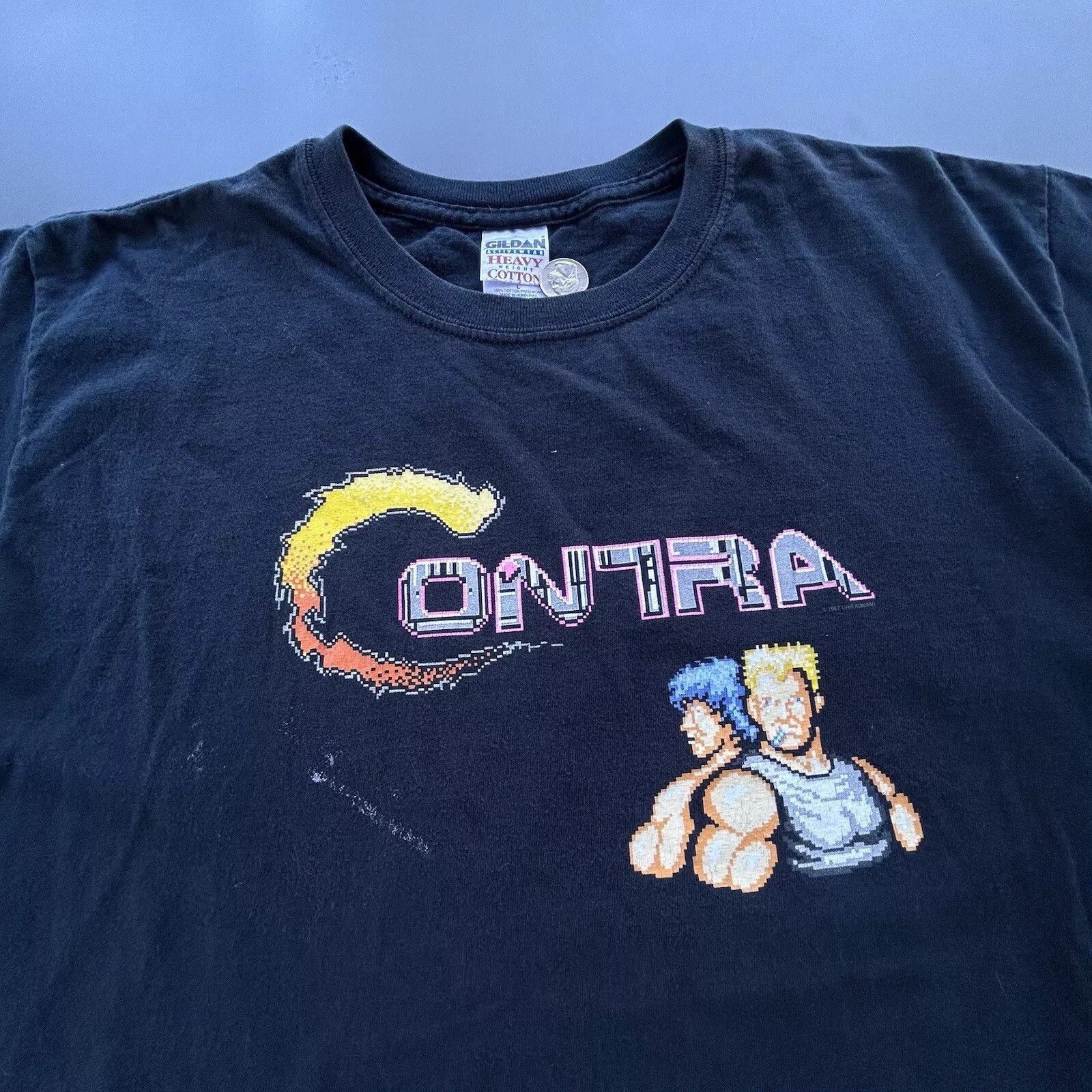 Gildan VINTAGE CONTRA VIDEO GAME Shirt Mens Large Size US L / EU 52-54 / 3 - 6 Thumbnail