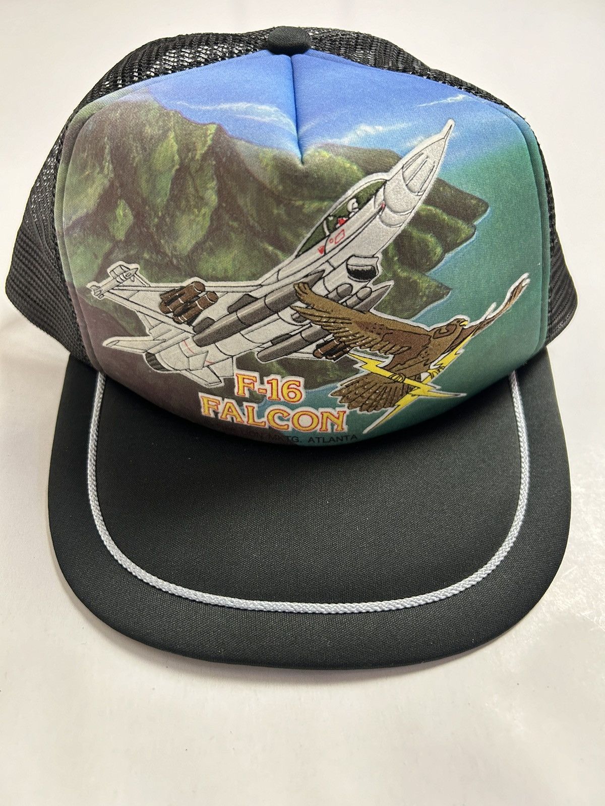 Vintage VTG 1988 Falcon F-16 Trucker Hat Size ONE SIZE - 1 Thumbnail