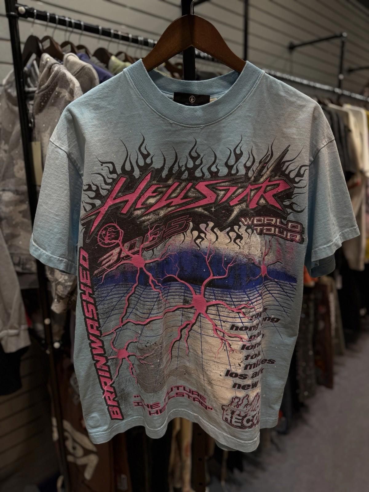 HELLSTAR Hellstar Men's Blue Pink T-Shirt Size (M) 100% Authentic Size US M / EU 48-50 / 2 - 8 Thumbnail