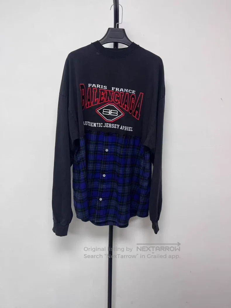 Balenciaga Balenciaga Patchwork Plaid Letter Printed Single-Breasted Size US M / EU 48-50 / 2 - 1 Thumbnail