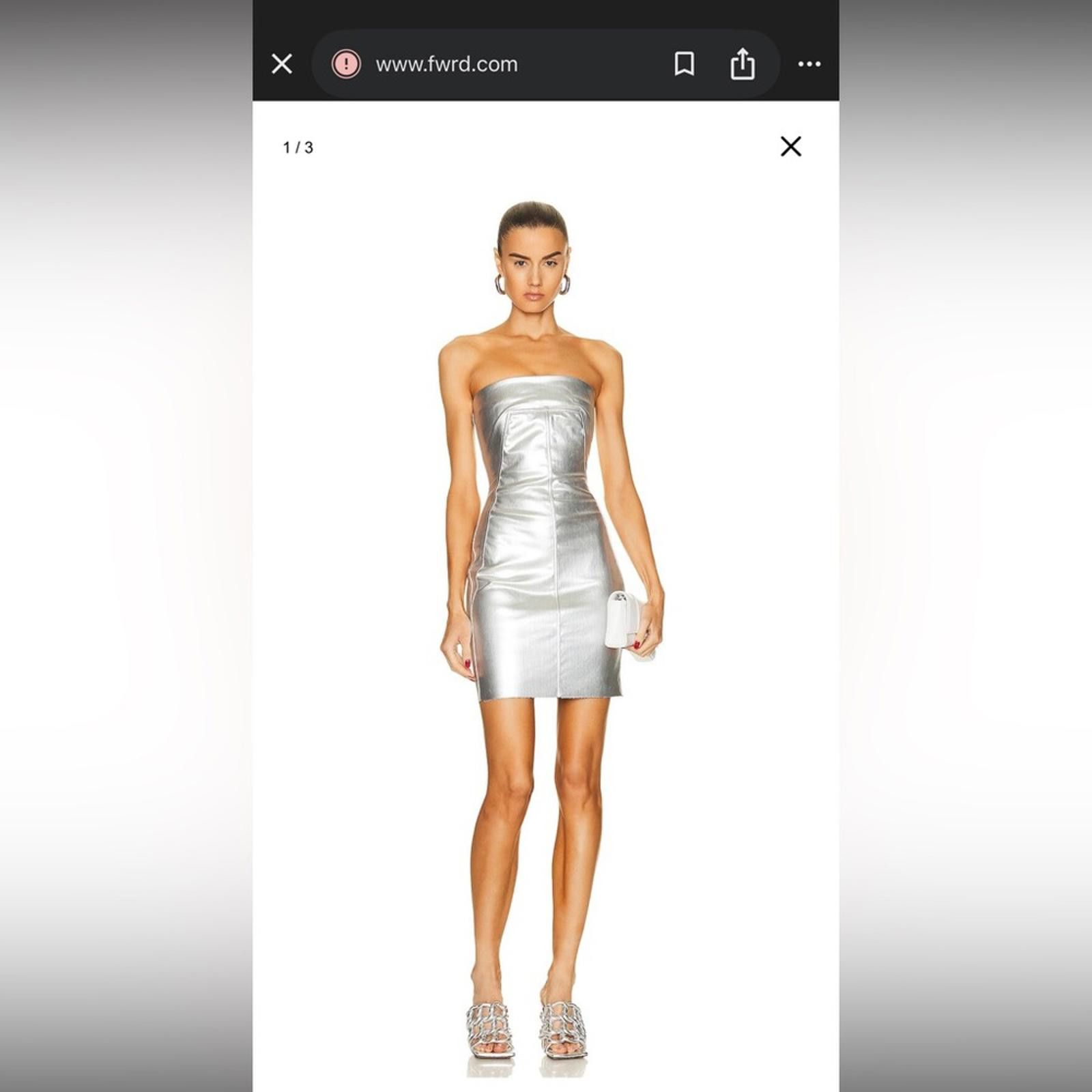 Rick Owens Rick Owens Metallic Strapless Dress Size M / US 6-8 / IT 42-44 - 1 Thumbnail