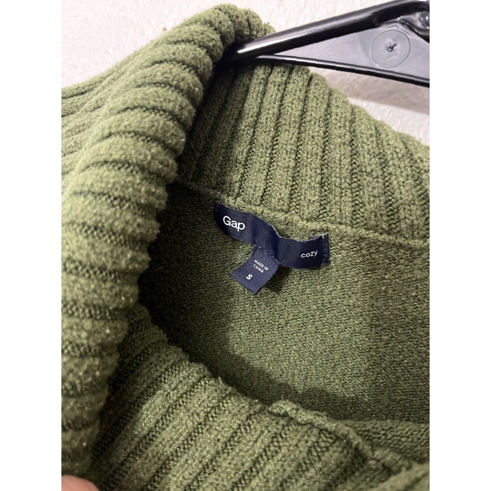 Gap VINTAGE Gap Green Sweater Turtleneck Women’s Small Cotton Button Pullover Fall Winter Size S / US 4 / IT 40 - 3 Thumbnail
