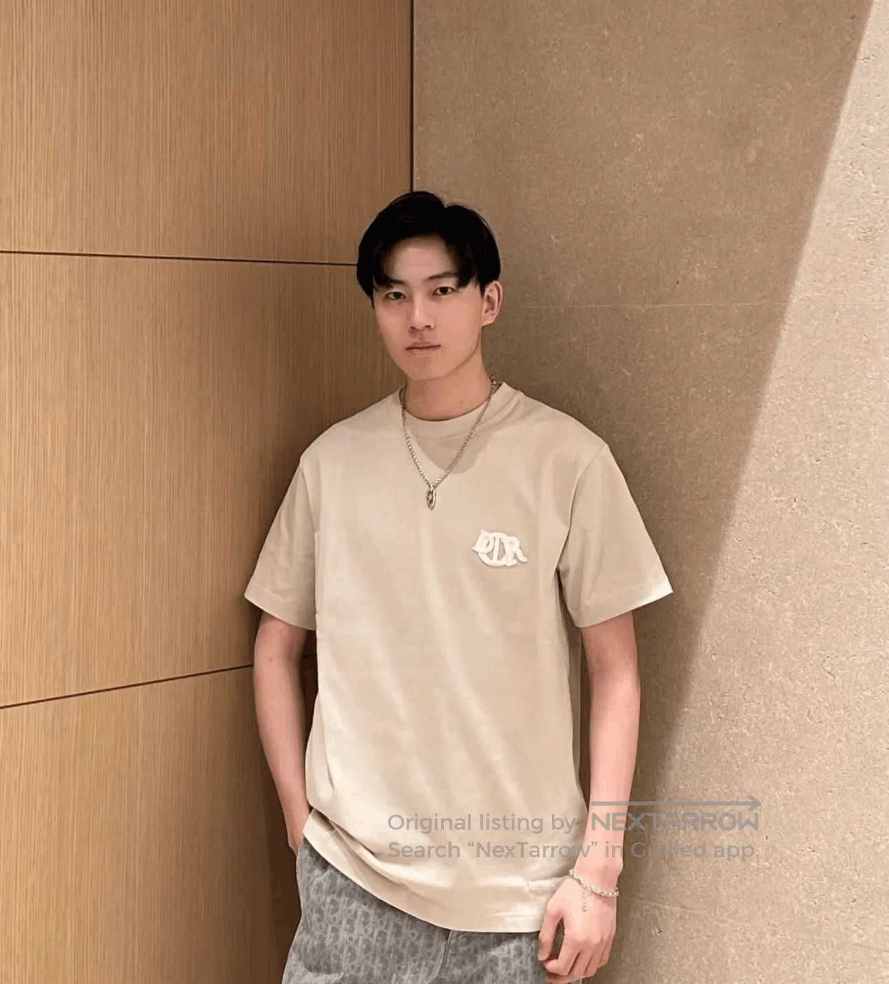 Dior Dior Embroidered letter logo t-shirt with plain knit short Size US M / EU 48-50 / 2 - 9 Thumbnail