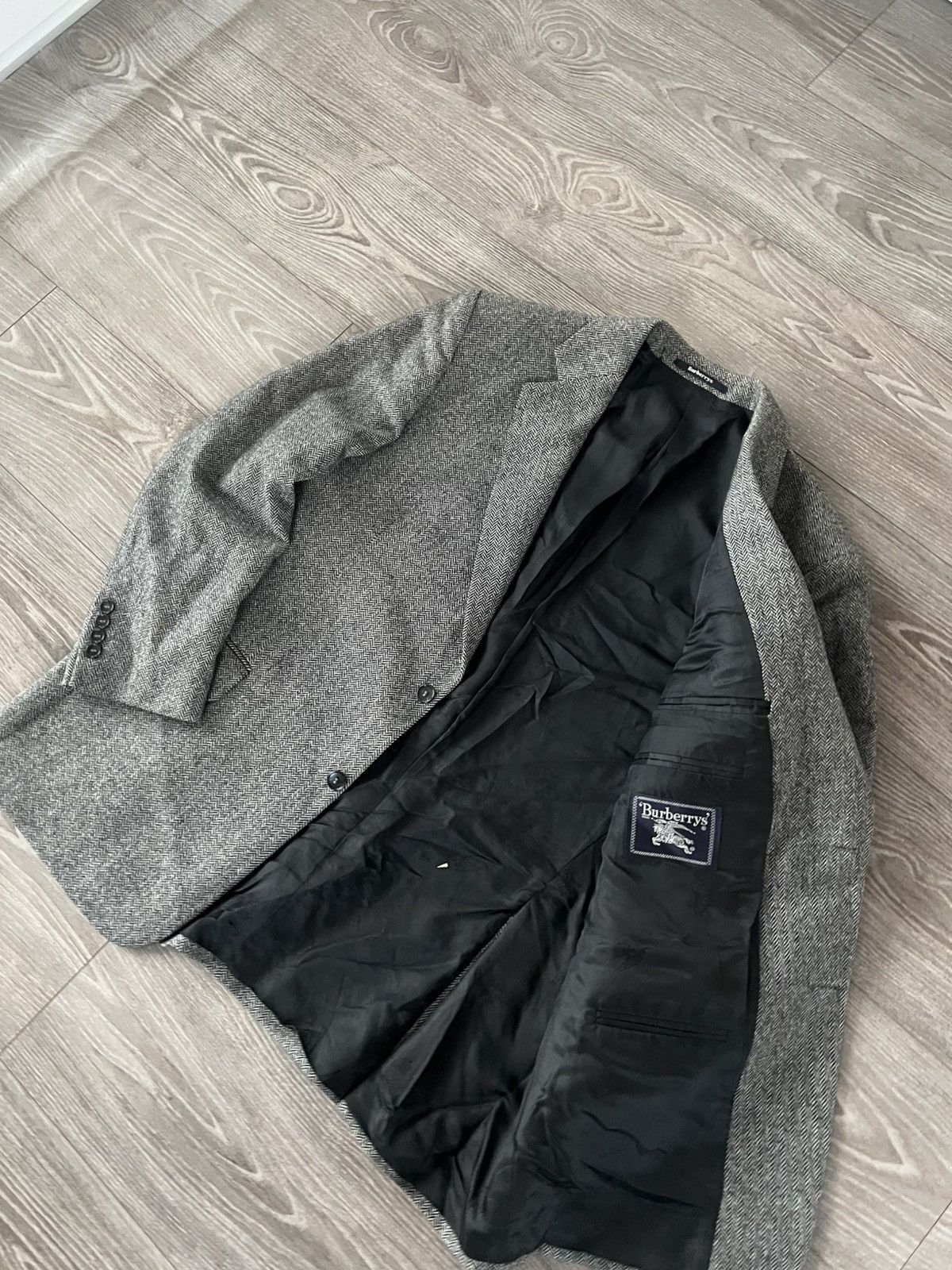 Burberry ‼️Vintage Burberry’s Virgin Wool / Viscose 90s Luxury Blazer Size 44R - 10 Thumbnail