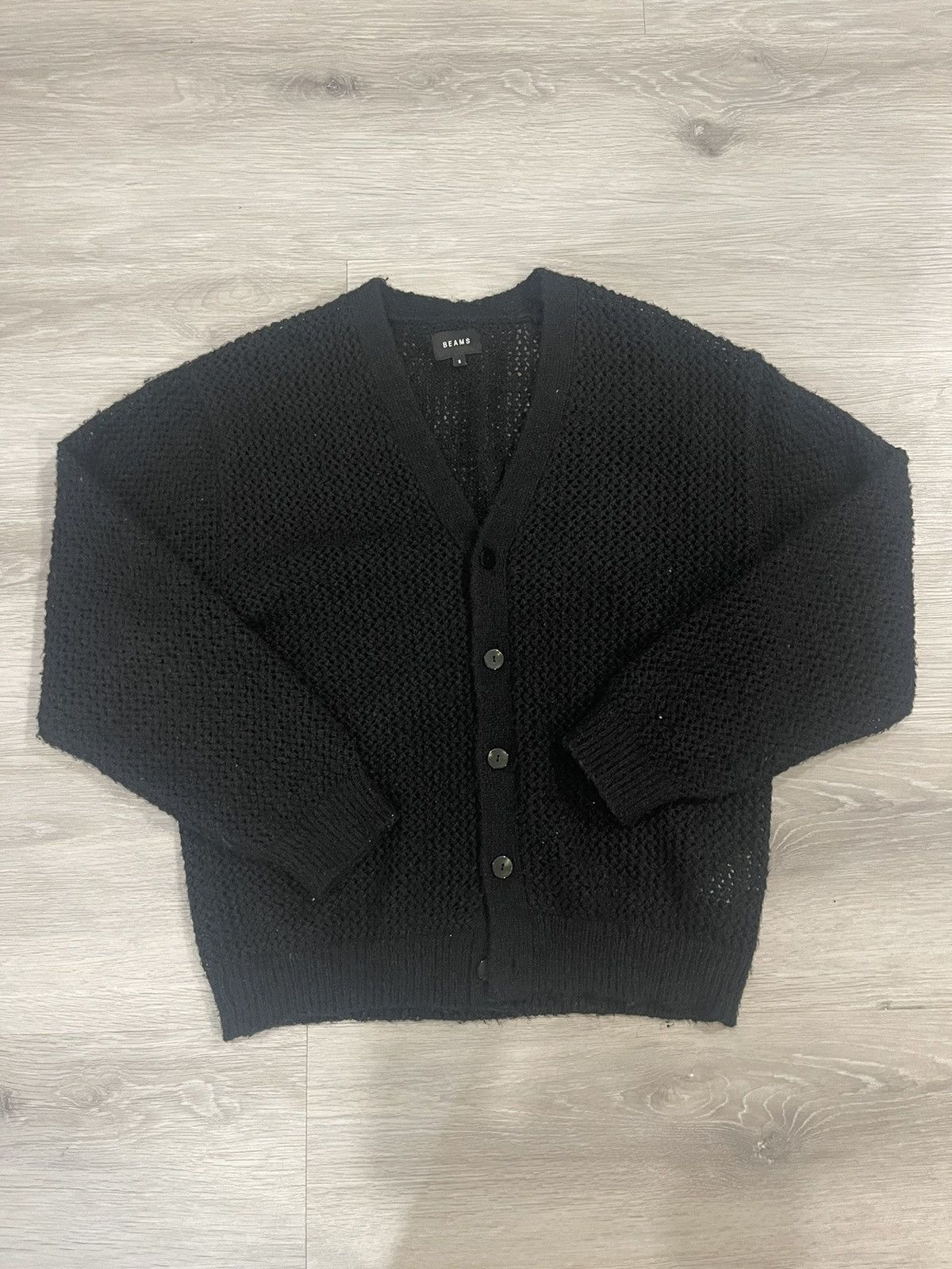 image of Beams Plus Beams Cardigan in Black, Men's (Size Small)