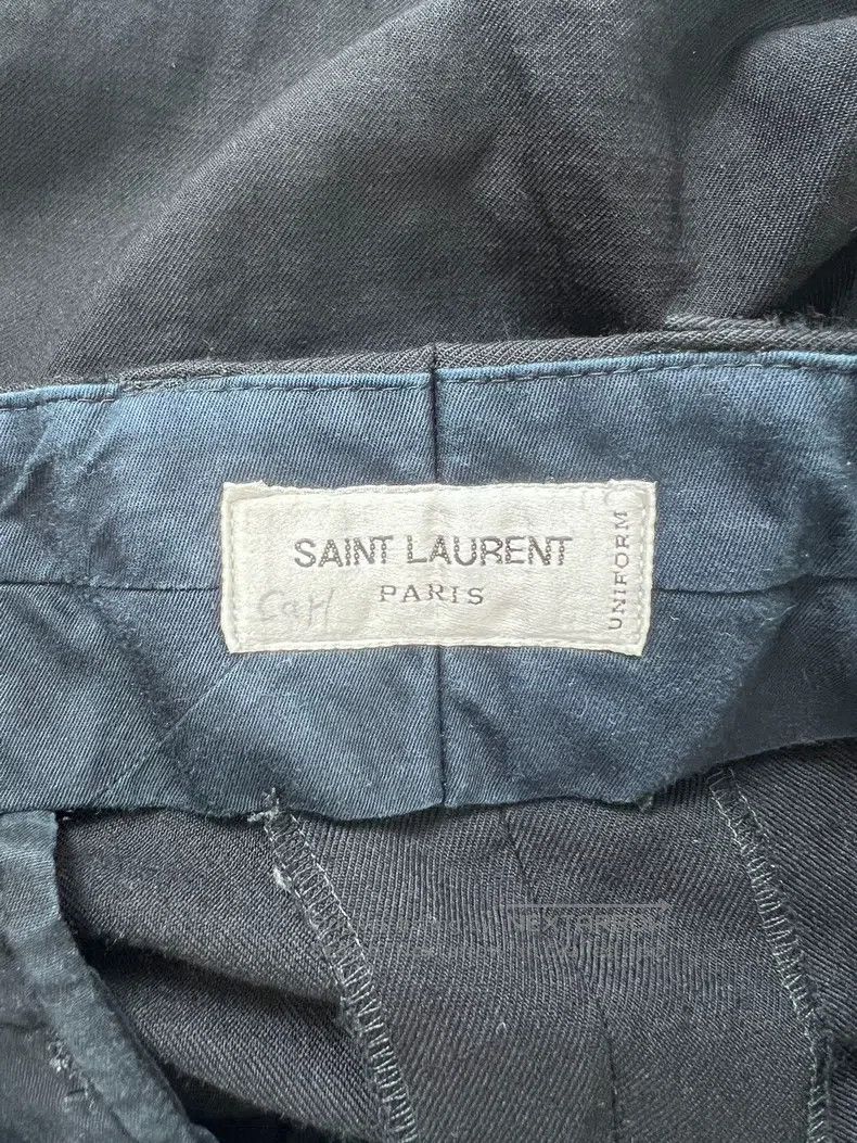 Saint Laurent Paris Saint Laurent Paris Black Basic Wool Trousers Size US 38 / EU 54 - 5 Thumbnail