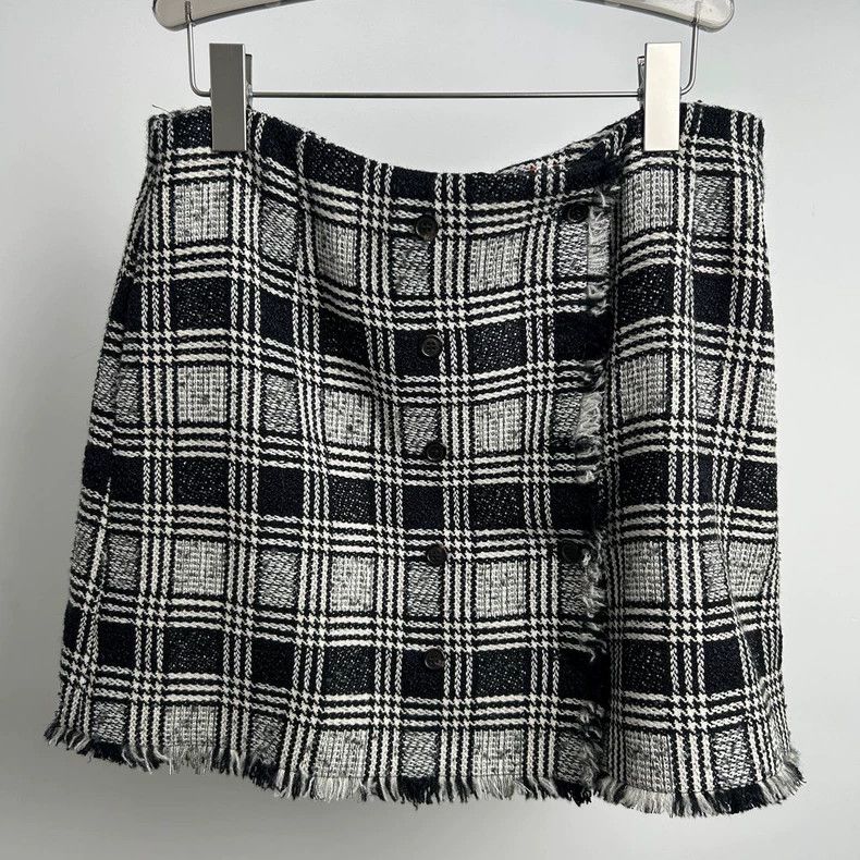 Thom Browne Thom Browne Black and white gray checkered skirt Size 30" / US 8 / IT 44 - 1 Thumbnail