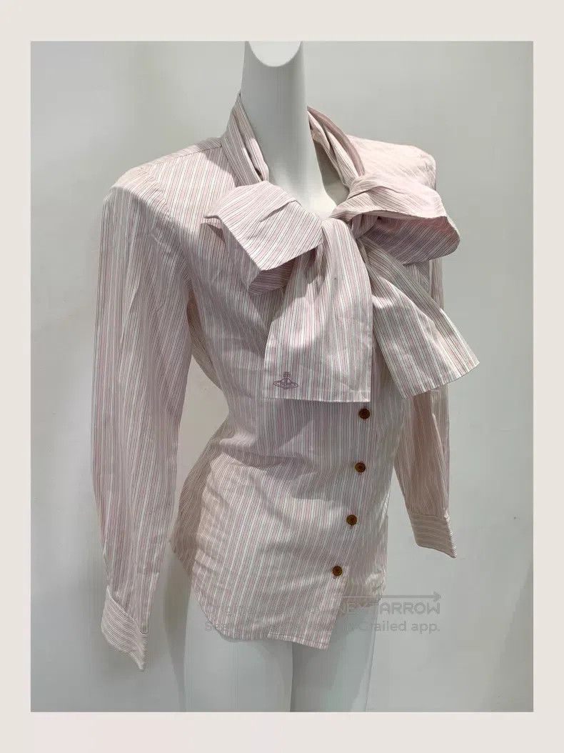 Vivienne Westwood Vivienne Westwood Striped bow long sleeve shirt Size M / US 6-8 / IT 42-44 - 9 Thumbnail