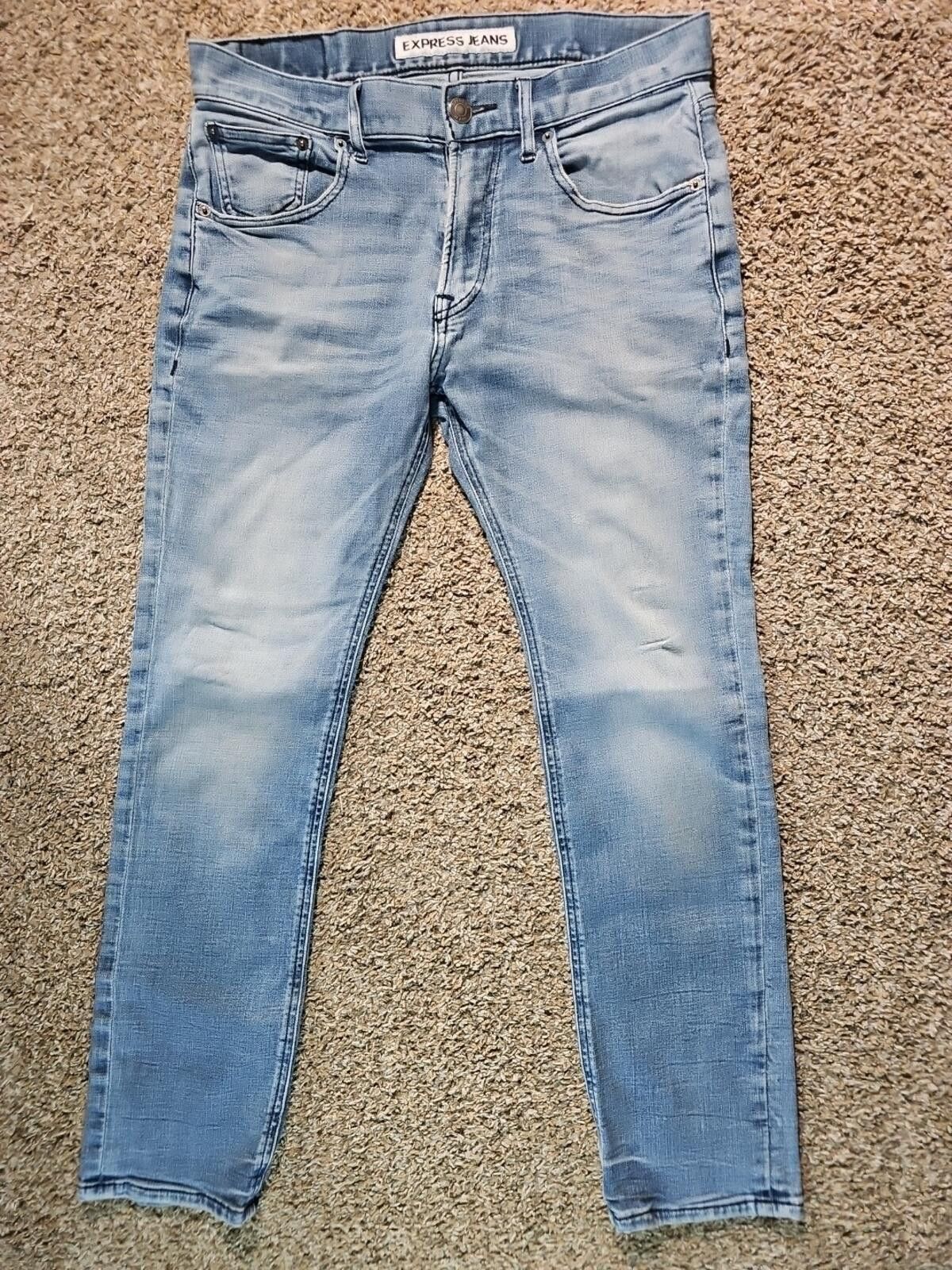 Express Express Jeans Slim Fit Rocco Slim Leg Jeans 31x30 Size US 31 - 1 Thumbnail