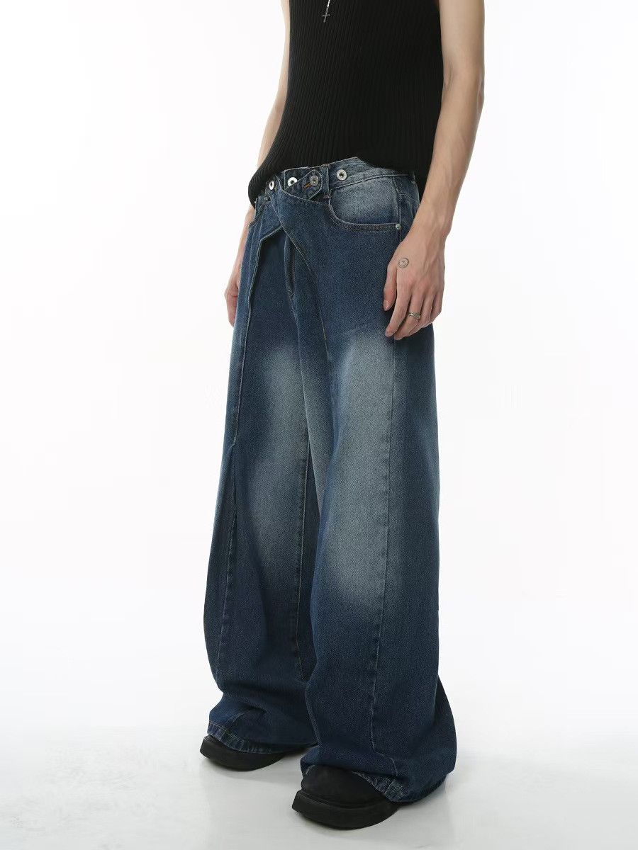 Japanese Brand × Jean High Street Deconstructed Crop Design Relaxed Jeans Size US 32 / EU 48 - 3 Thumbnail