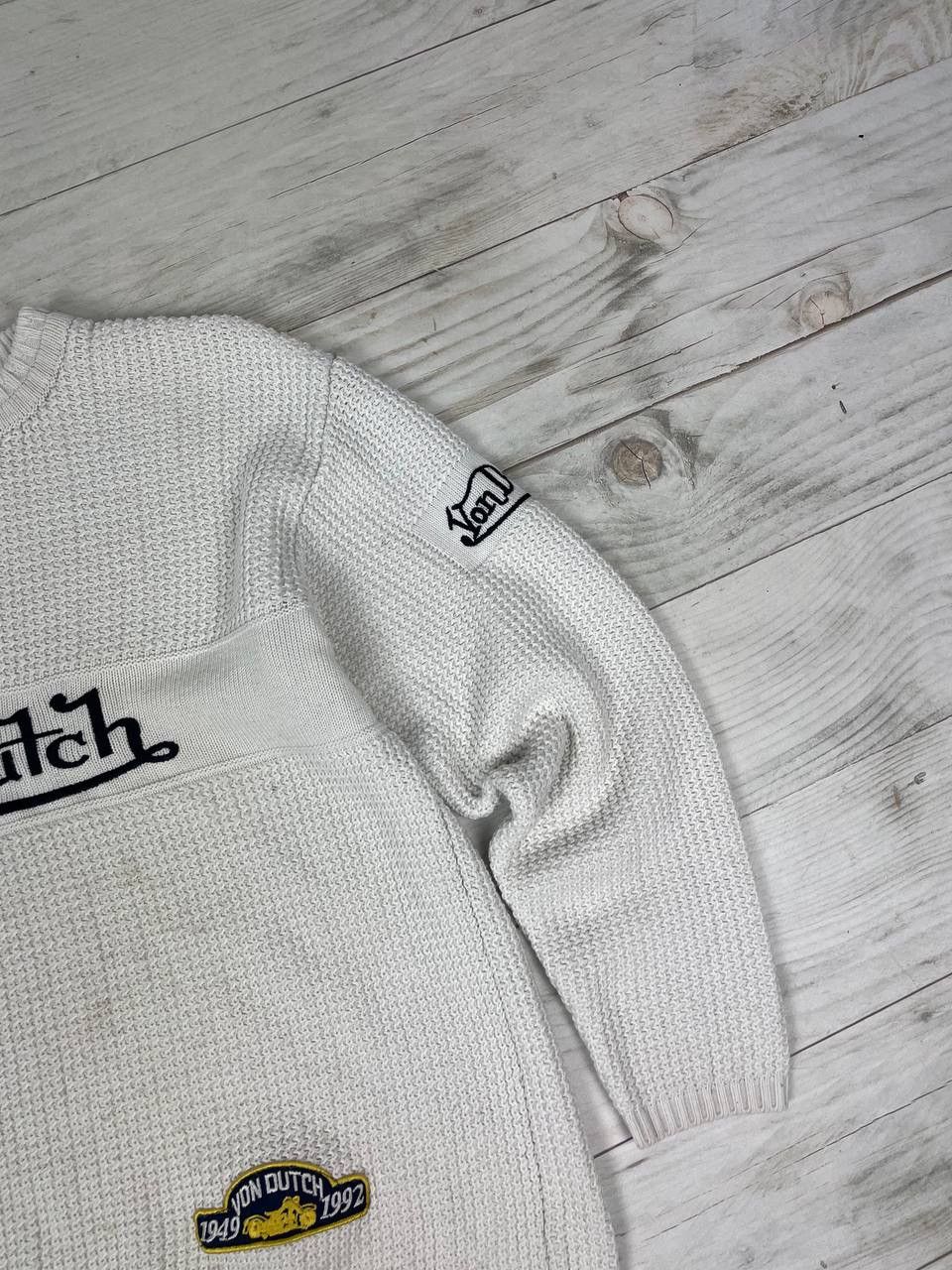 Von Dutch Vintage Von Dutch Big Logo Knit Sweater 90s Size US L / EU 52-54 / 3 - 4 Thumbnail