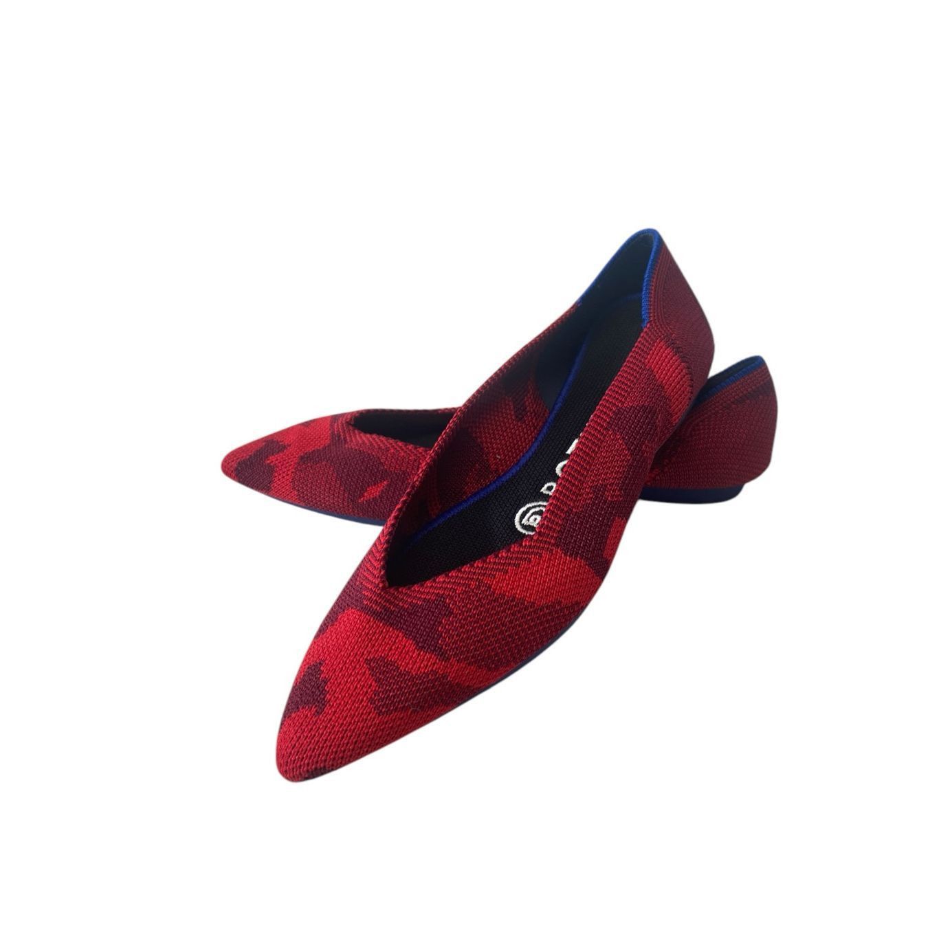 Other Rothy’s The Point Flats Women's Size 4.5 Red Camo Recycled T Size US 4.5 / IT 34.5 - 2 Thumbnail
