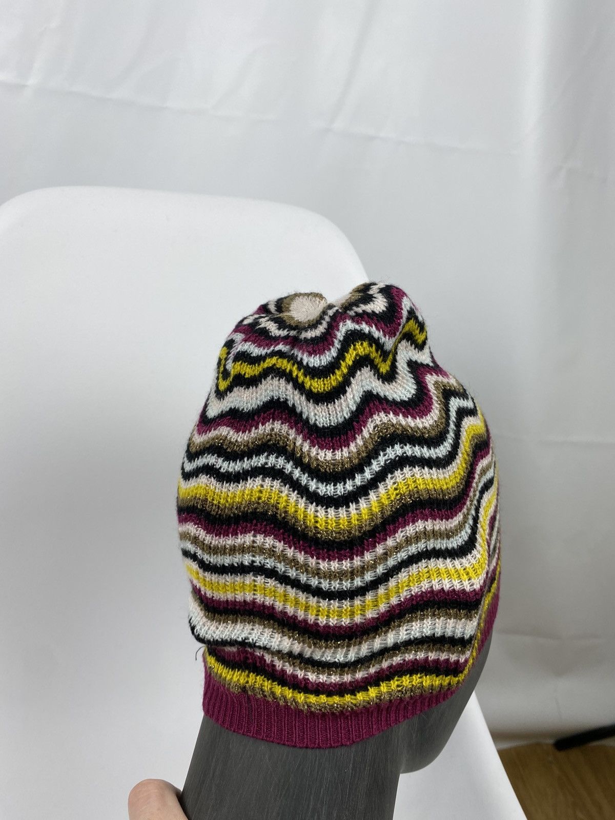 Missoni Missoni Lindex Striped Multicolor Beanie Hat Wool-Acrylic Size ONE SIZE - 4 Thumbnail