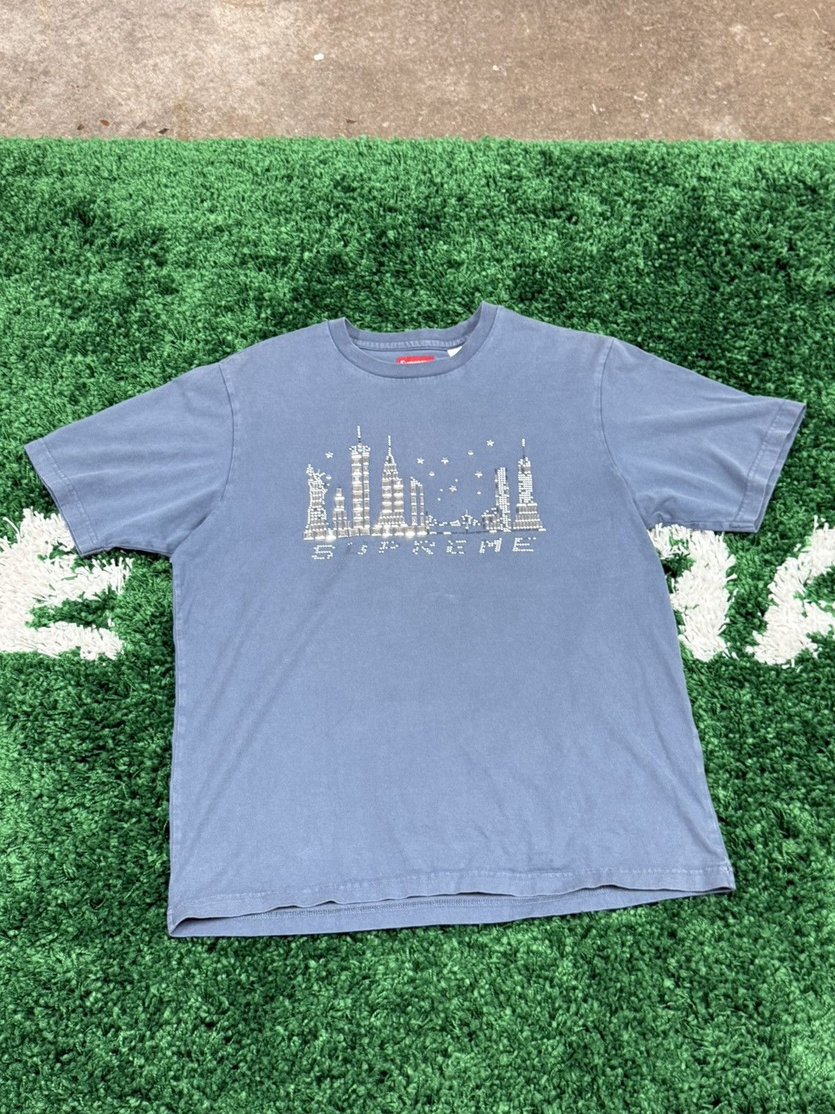 Supreme Supreme Skyline Short Sleeve Top Medium Dark Slate Tee FW21 Size US M / EU 48-50 / 2 - 1 Thumbnail