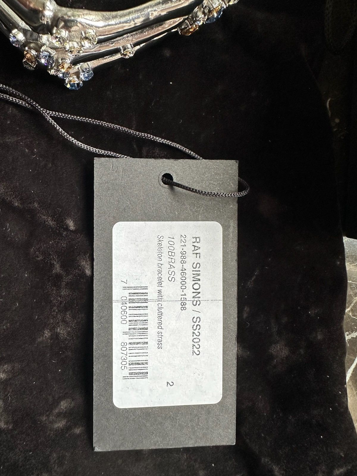 Raf Simons Raf Simon Skeleton hand cuff bracelet with diamond Size ONE SIZE - 5 Thumbnail