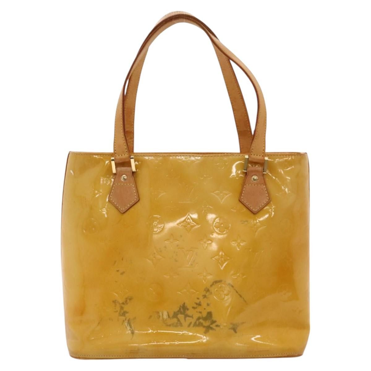 Louis Vuitton LOUIS VUITTON Monogram Vernis Houston Hand Bag Beige M91004 Size ONE SIZE - 3 Thumbnail