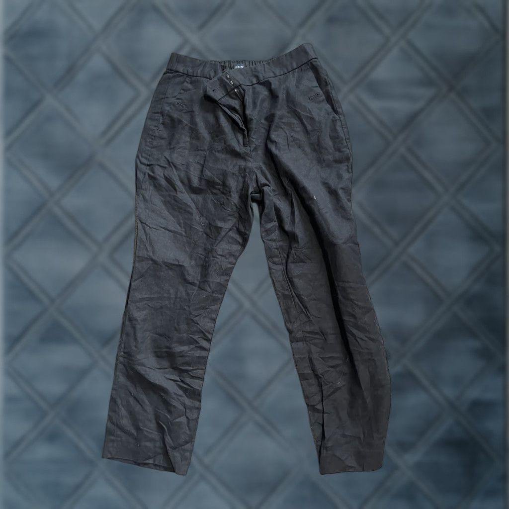 J.Crew J.CREW Pants Women Size 10 Black Linen Cotton Sailor Elastic-Back BO902 Size 32" / US 10 / IT 46 - 1 Thumbnail