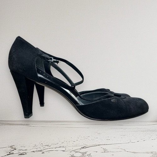 Stuart Weitzman Vintage stuart weitzman Black Tie Satin Heels Shoes Size 8.5 Size US 8.5 / IT 38.5 - 7 Thumbnail
