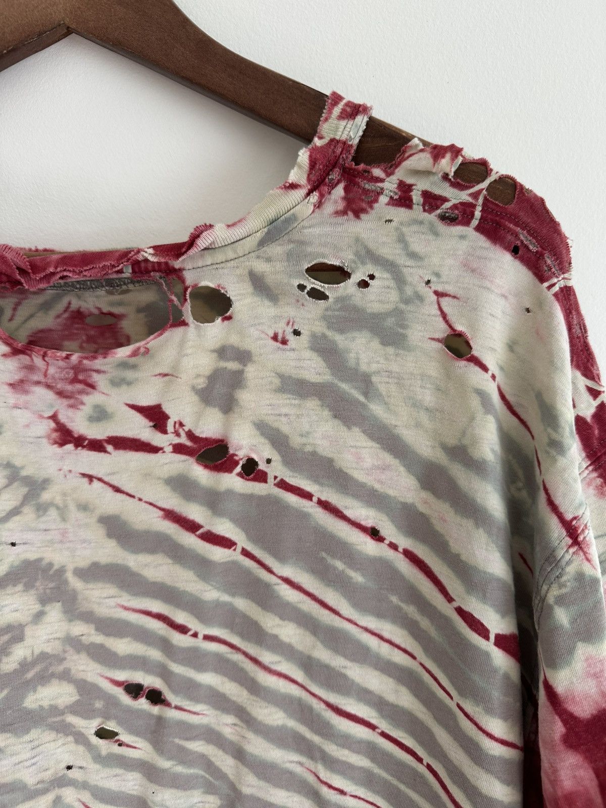 Other Shredded Tie Dye Stripe Tee - Destroyed Punk Grunge XL Size US L / EU 52-54 / 3 - 5 Thumbnail